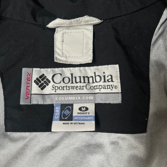 COLUMBIA Vertex Omni-Shield Women’s Waterproof Hooded Jacket Black White M - Picture 11 of 12